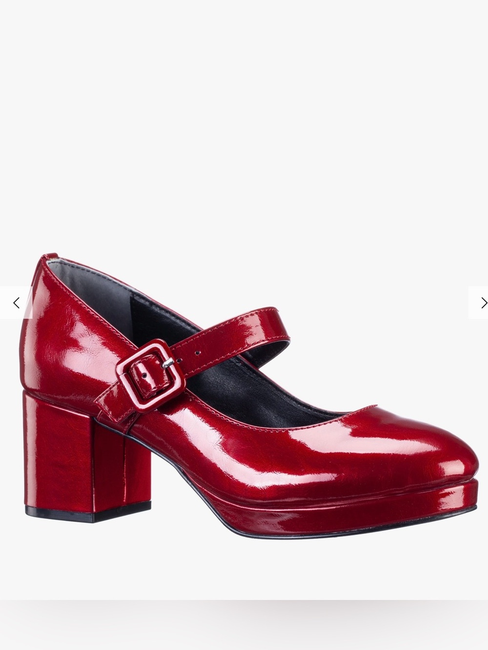 NIna YOUTH CATALINA Red WINE BURGUNDY Patent Mary Jane Block Heels NIB SZ4M Eur3